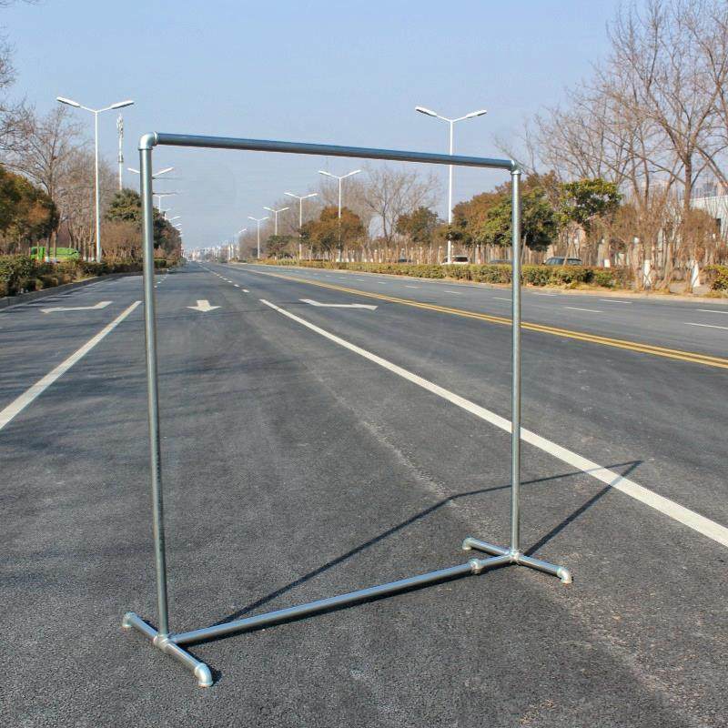 一寸钢管晾衣架落置地单双杆架晒被子架水管晾衣服架不锈钢落地架