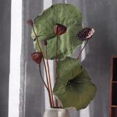 饰品风干 莲蓬干 干燥花花束摆件客厅饭厅桌面摆设花瓶装 干荷叶天