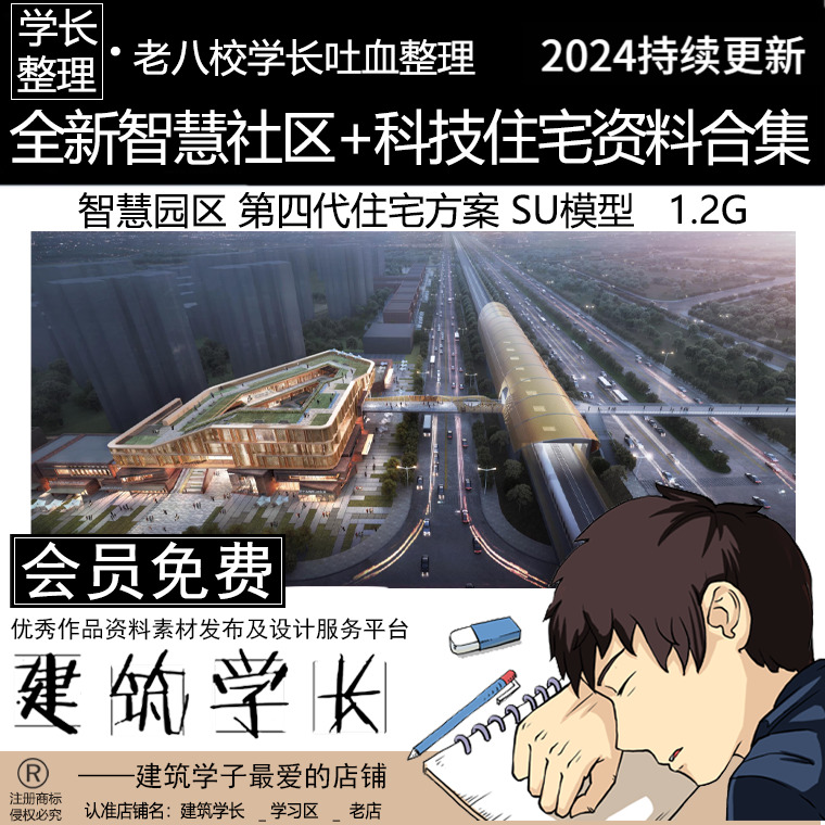 全新智慧社区+科技住宅专题资料合集文本SU模型智慧园区