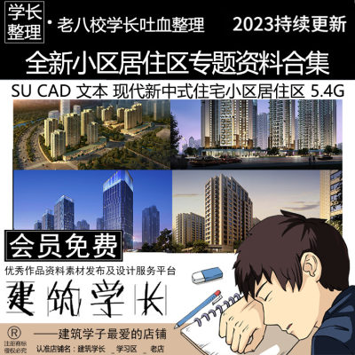 全新住宅小区居住区专题资料合集 SU模型 文本 CAD施工图