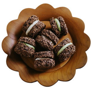 午喵 奶轧巧克力脆墩墩 燕麦脆片抹茶原味牛轧牛乳夹心可可饼干