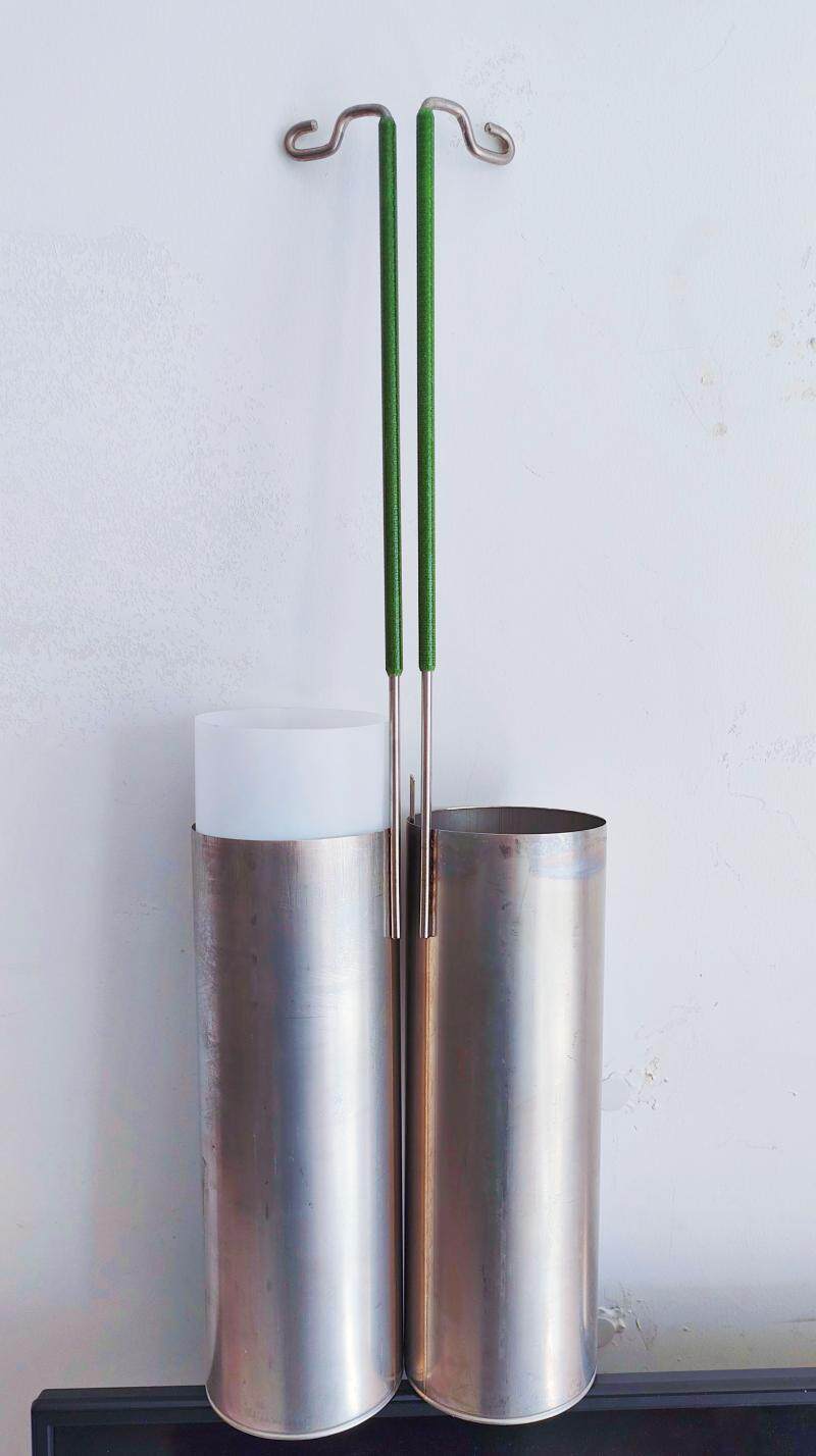 液氮罐提桶 双层圆形吊桶 细管冻存直径95 高度276液氮罐吊架提篮