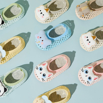 夏季大网眼公仔防滑宝宝地板鞋袜