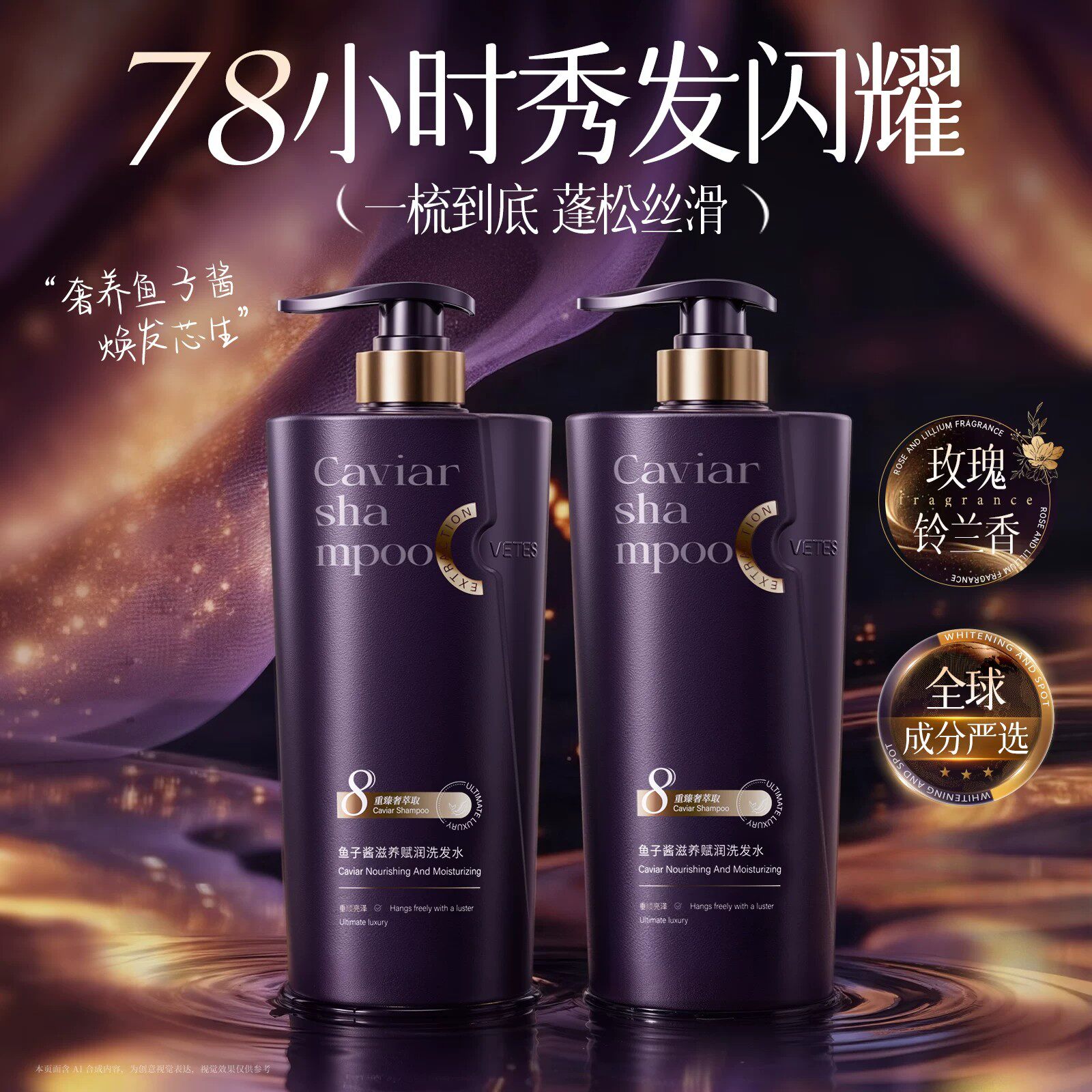 【商超断货王】维特丝鱼子酱洗发水发膜控油蓬松去屑止痒持久留香