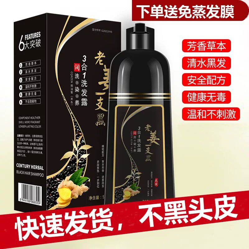 七味堂一支黑自然一洗黑染发剂