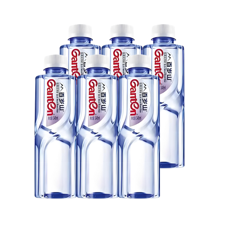 百岁山天然矿泉水348ml*6瓶整箱装车载会议家庭接待专用饮用水