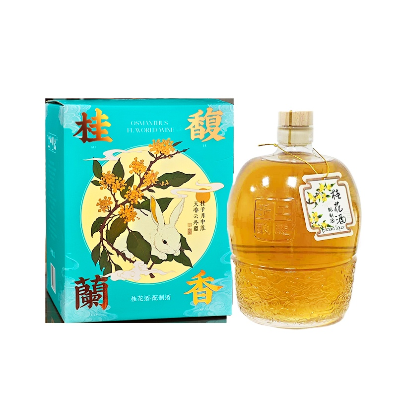 抱龙山牌正宗绍兴桂花酒3斤甜果酒1500ml糯米黄酒12度中秋礼盒