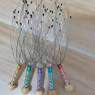 不锈钢丝八爪鱼头部按摩器八爪形头部穴位放松抓挠头皮脑部按摩爪