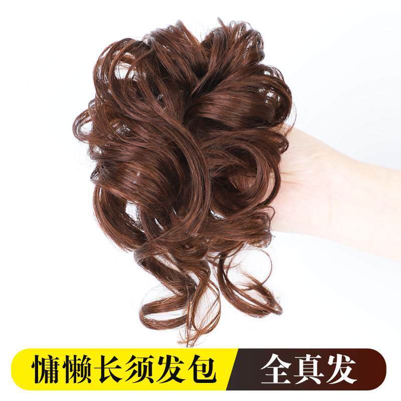 韩版优雅自然蓬松慵懒气质假发圈长须盘发假发包旗袍摄影盘发发饰