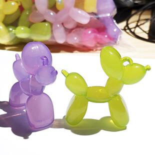 新款DIY饰品配件亚克力果冻立体卡通气球狗挂件DIY钥匙扣饰品定制