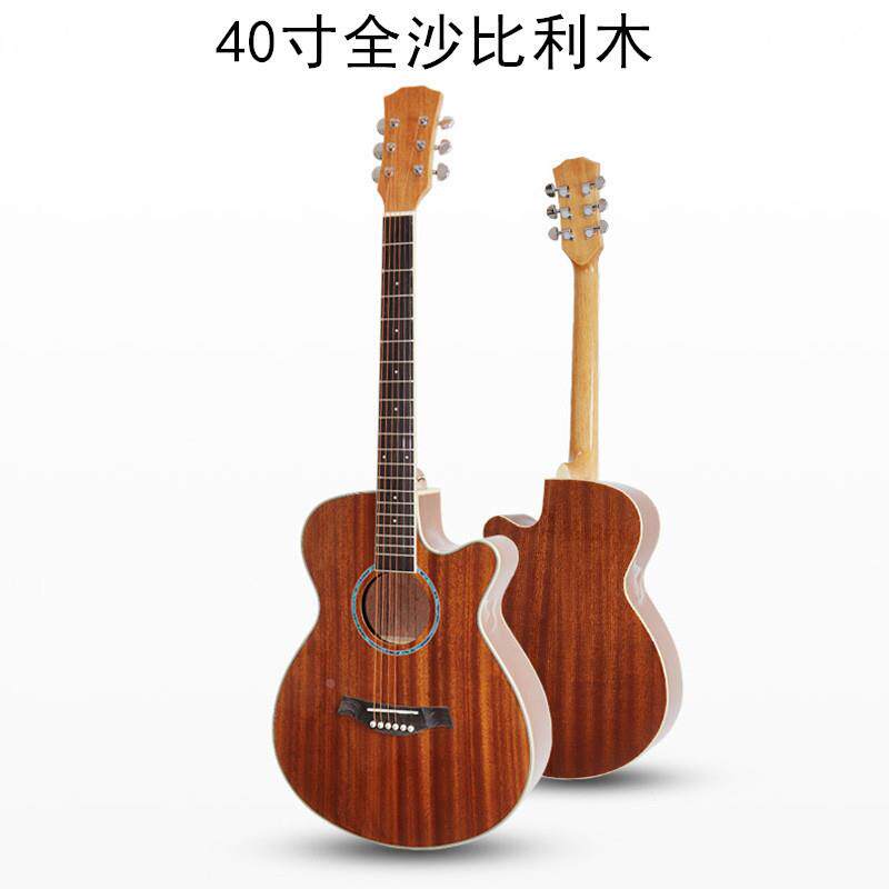 吉他factories工厂吉他40寸全沙比利木民谣木吉他抛光亮光guitar