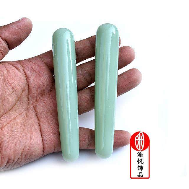 玉石刮痧拨筋棒面部脸部全身用拨经点穴按摩笔东陵玉粗棒定制
