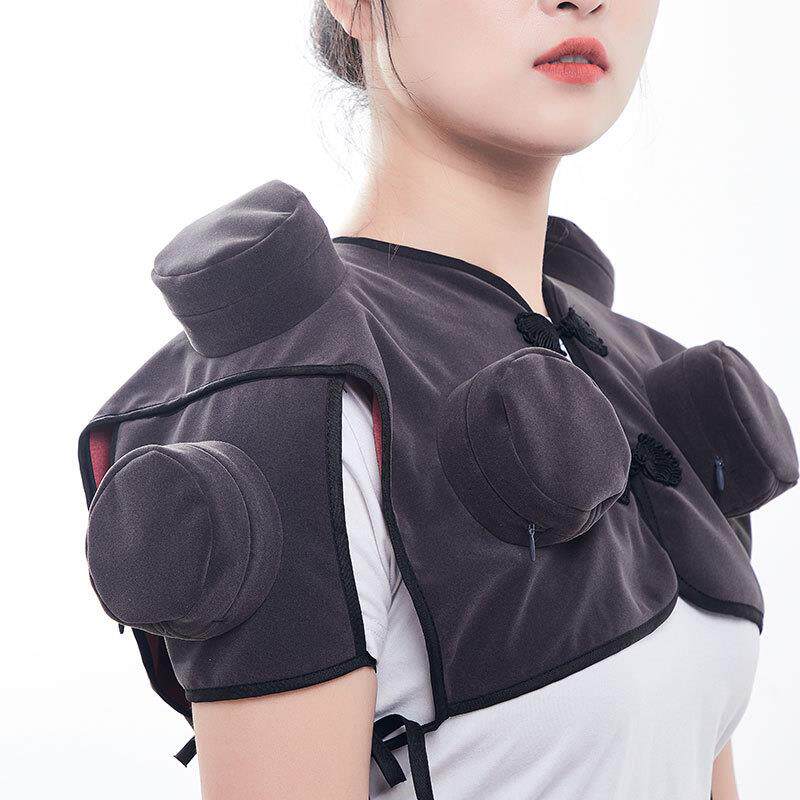 工厂背部十联艾灸服 艾灸衣 加厚虑烟植绒艾灸布套随身灸盒套定制