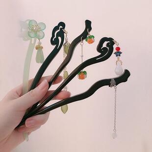 古风发饰流苏发簪女高级感古装簪子发髻头饰汉服旗袍发钗步摇定制