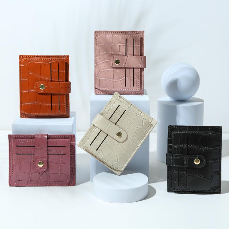 2025新款卡包女士短款錢包多卡位purse皮夹零钱皮革wallet women