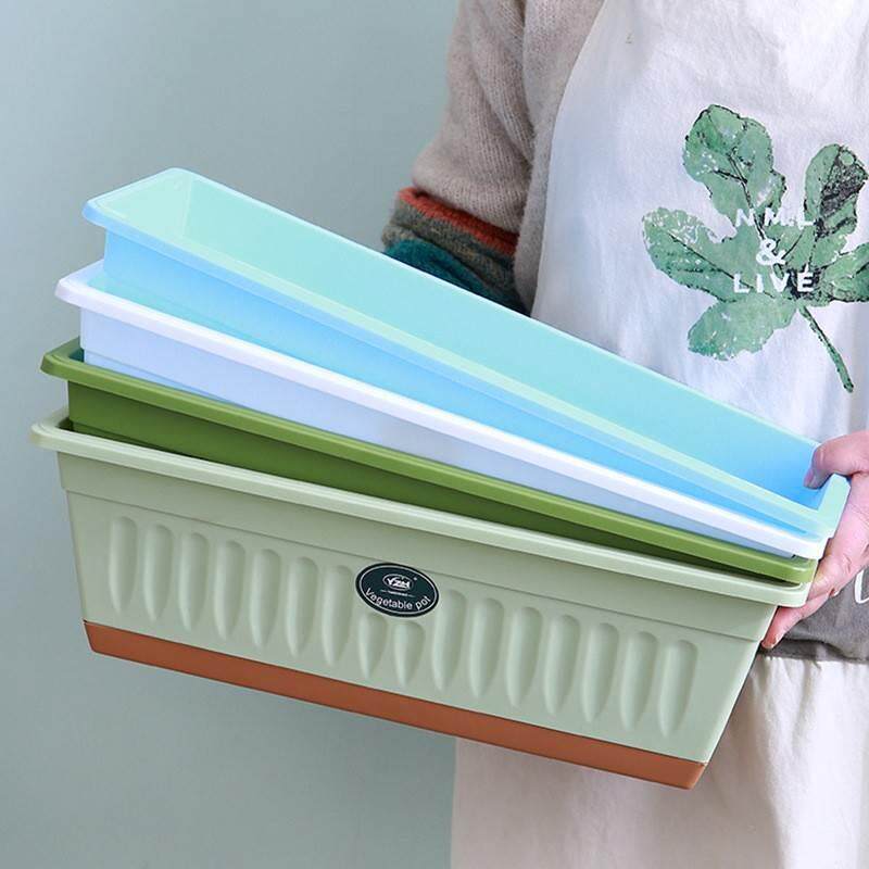 新二代霍伦盆撞色加厚阳台种菜盆家庭蔬菜大棚草莓种植槽塑料花盆