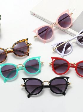 外贸款复古圆形儿童太阳镜 开学季出游儿童时尚太阳镜定制