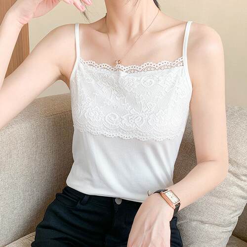 莫代尔无痕吊带背心女内搭运动修身显打底衫薄款蕾丝内衣女百定制
