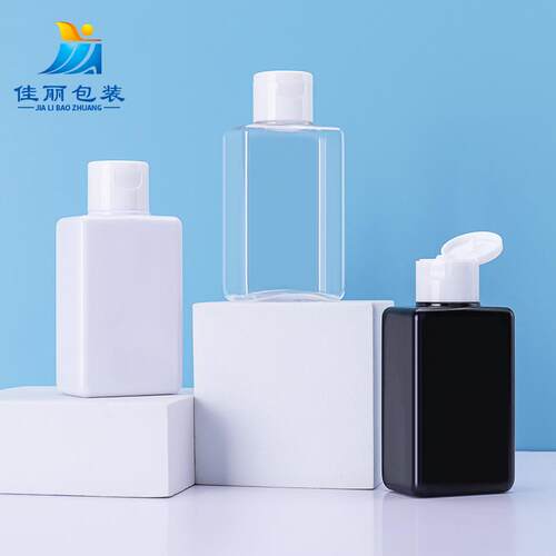 100ml方形pet塑料瓶洗手液身体乳瓶蝴蝶盖护肤补水化妆品分装瓶