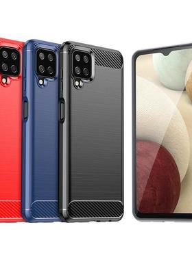 适用A12手机壳Galaxy A12/A12Nacho拉丝防摔保护套软壳套