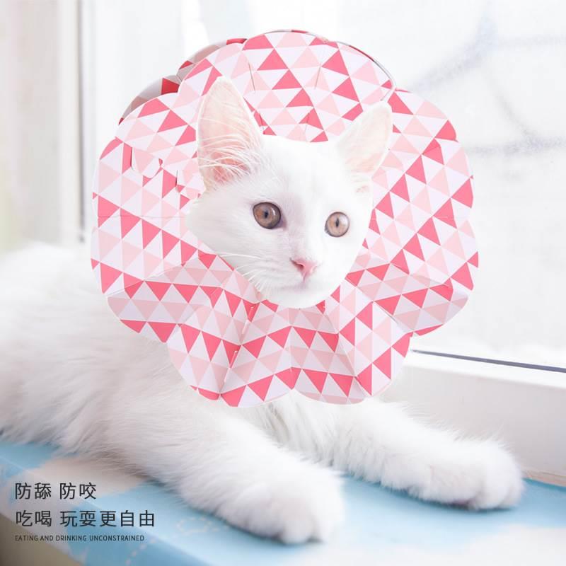 厂家直销个性宠物纸质伊丽莎白圈头套猫咪软脖圈防咬防舔