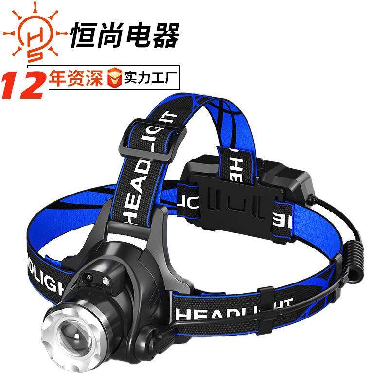 LED强光远射头灯T6超亮 USB充电防水户外钓鱼露营头戴式电筒定制