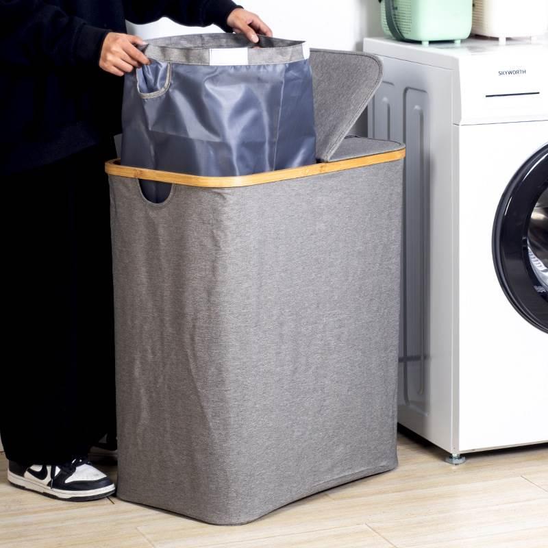 脏衣篮大容量分格归纳户外折叠收纳篮带内袋洗衣篮脏衣篓热销