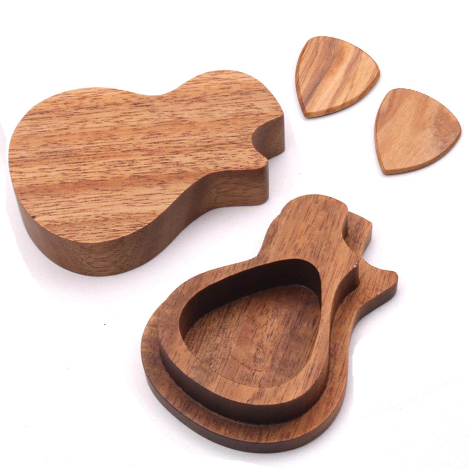 吉他拨片盒 实木拨片拨片盒珍藏盒 吉他礼盒 吉他拨片弹片收纳盒