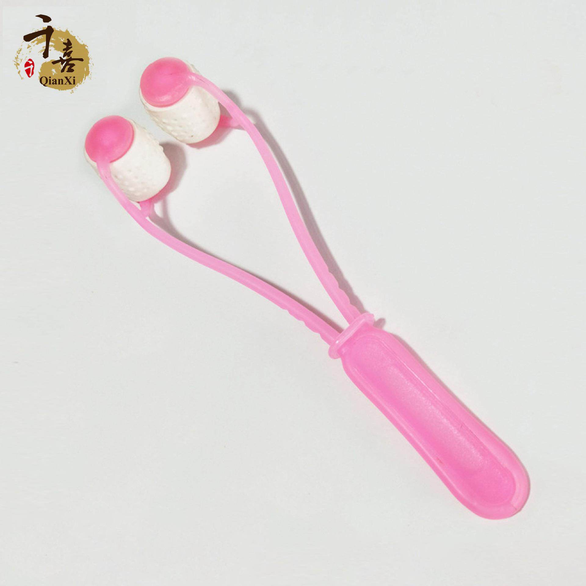 双轮面部按摩器夹脸脸滚轮按摩仪家用脸部按摩神器制定