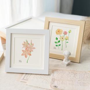 油画棒画框10*10cm手绘画作品展示专用相框正方形九宫格装裱摆台