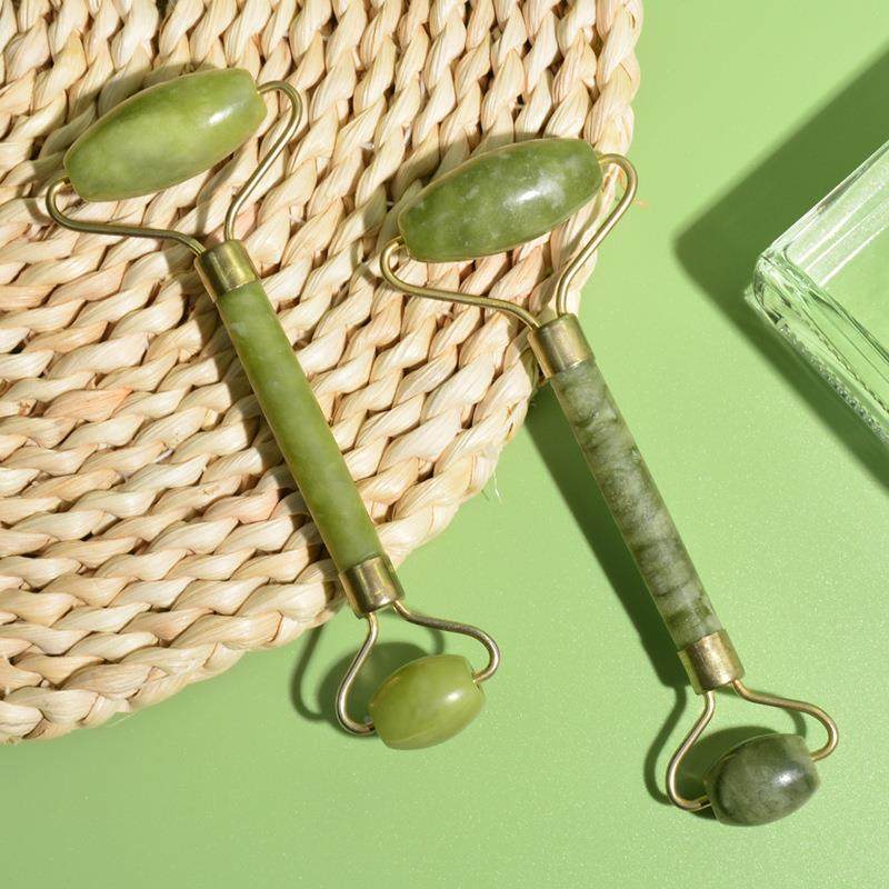 玉石滚轮脸部按摩 小巧按摩器玉石滚轮 家用院玉石按摩器定制