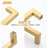 Источник: производитель, ящик шкафа, твердая мебельная ручка, современная простая длинная ручка из твердого золотого сплава цинка