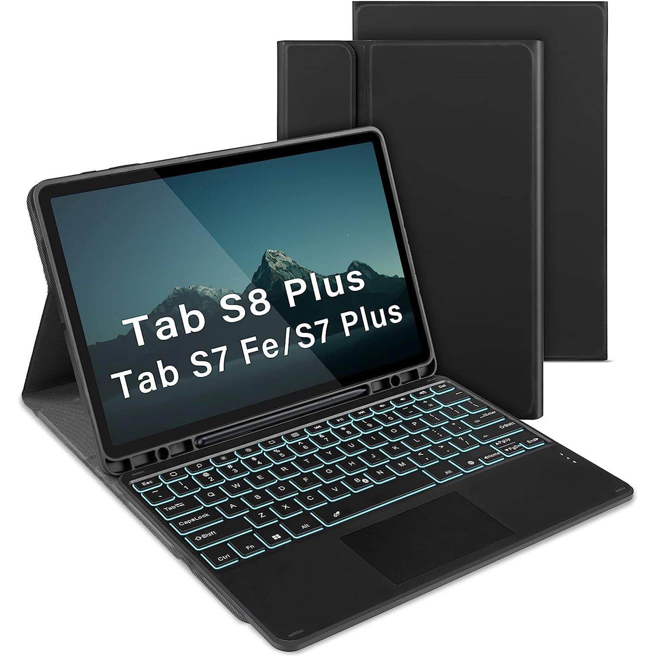 适用于三星tabS7PE/S8 Plus12.4平板电脑外接无线蓝牙键盘保护套