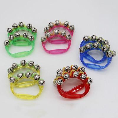 现货供应儿童透明串铃 打击乐器 透明手摇铃 串铃 科教玩具定制