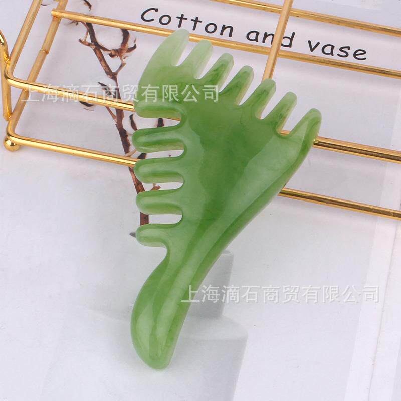 头部经络按摩器 树脂刮痧梳子拨筋棒 刮痧工具筋络拔经棒制定