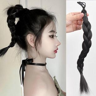 假发马尾辫子女尾翘麻花辫仿真发甜酷辣妹自然短高马尾辫假发定制