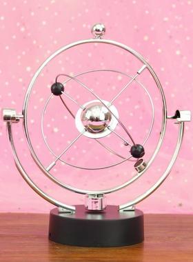 usb电池天体轨道永动仪磁性摇摆 宇宙星球动态艺术工艺礼品摆件定