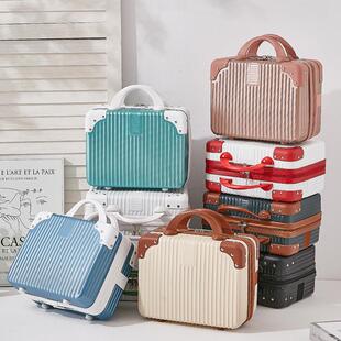 复古轻便手提行李箱密码旅行登机箱小型轻便收纳化妆包14寸女定制