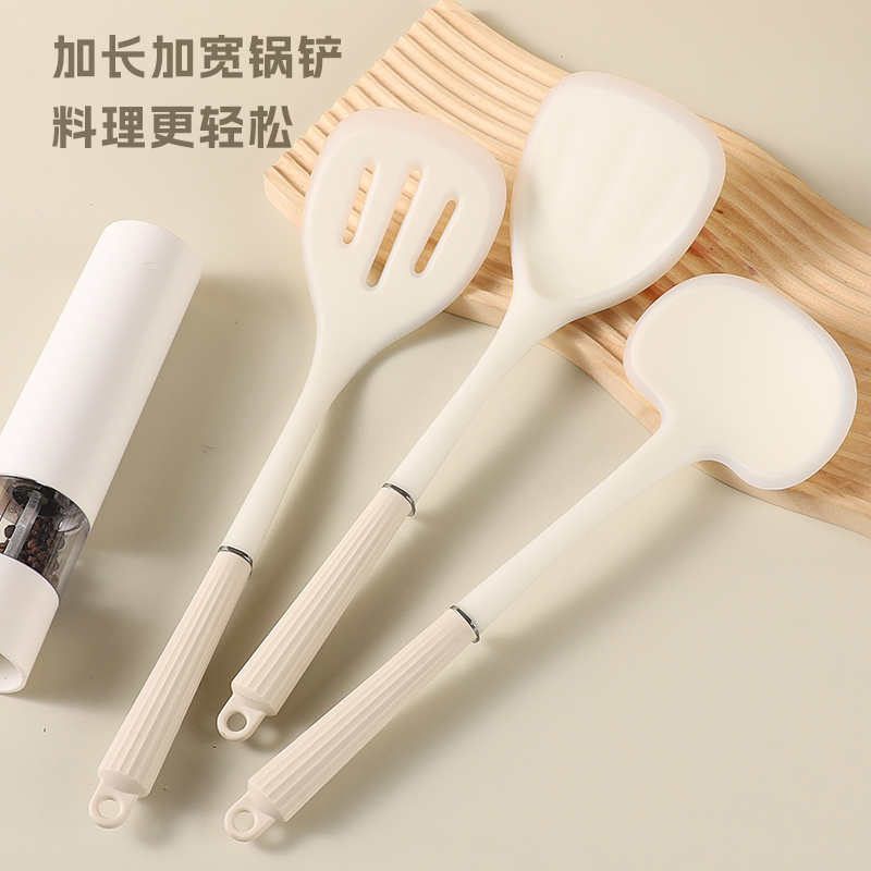 硅胶锅铲套装家用厨房耐高温蘑菇铲食品级汤勺不粘锅专用炒菜铲子