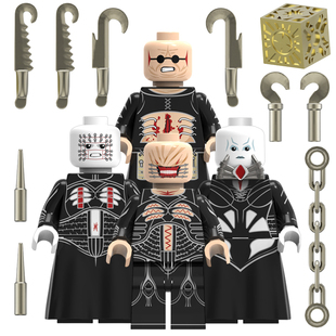 适配乐高万圣节人仔积木养鬼吃人钉子头颤齿裂喉搞怪礼物拼装玩具