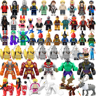 适配乐高清仓钢铁侠绿巨人麋鹿中古世纪骑士特价拼装人仔积木玩具