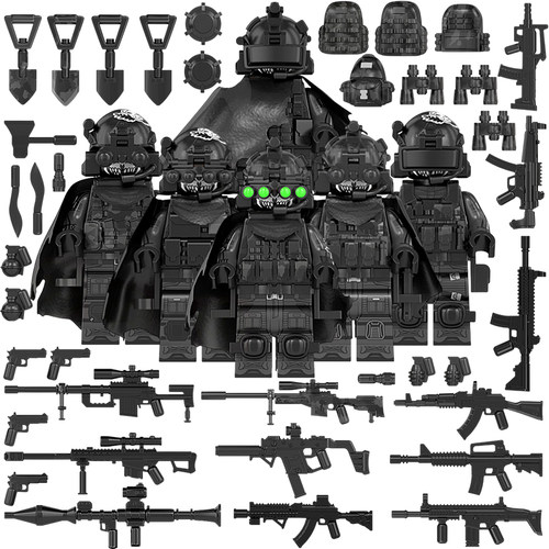 适配乐高军事拼装特种兵小队长侦察突击士兵狙击手积木人仔玩具