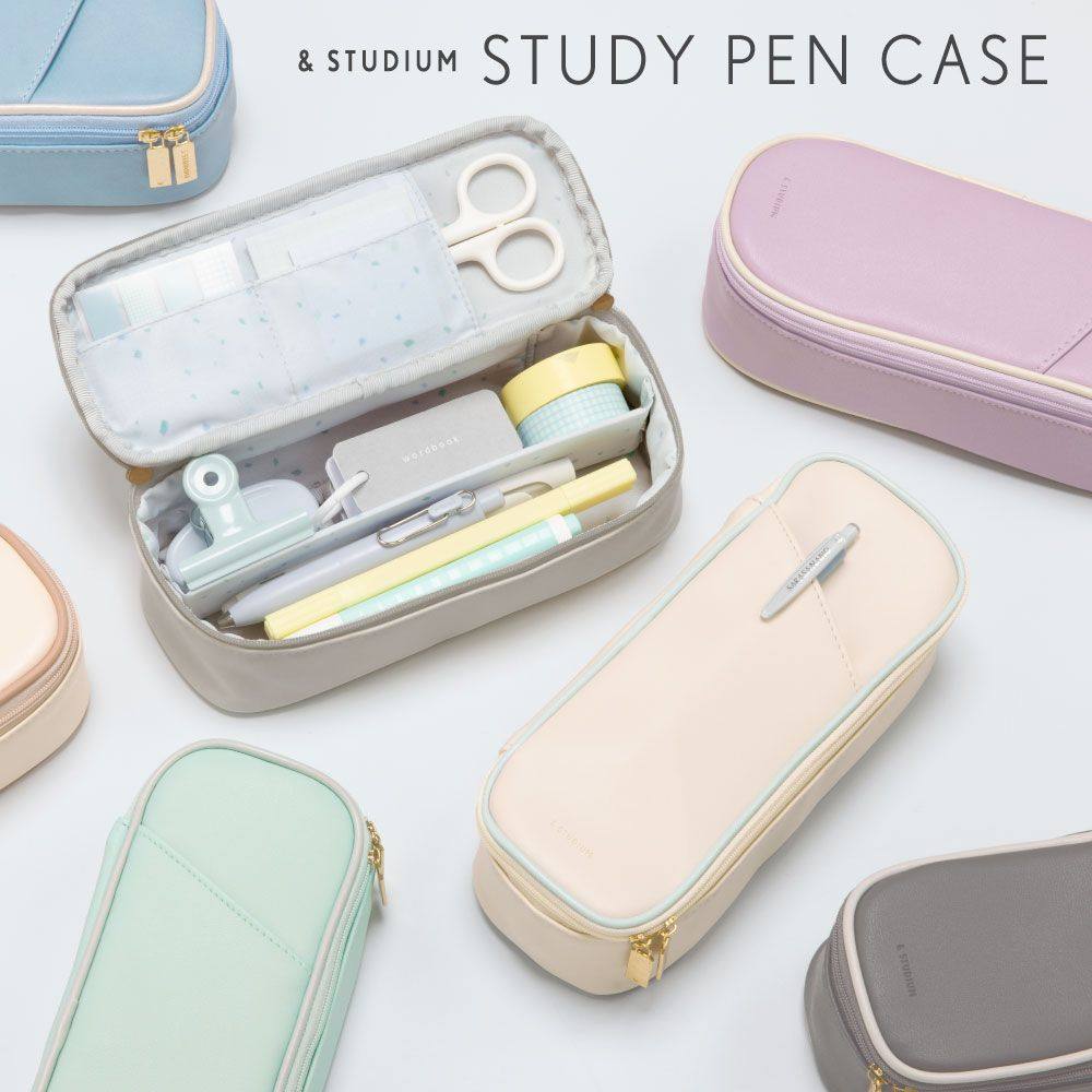 日本进口新款马卡龙色笔袋小学生中学生高级大容量创意文具盒