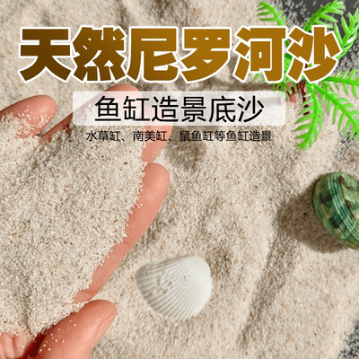天然尼罗河沙水族鱼缸底砂鼠鱼底砂鱼缸造景细河沙黄色细沙化妆沙