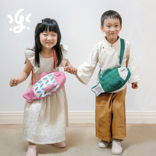 古古楽gugu 忍冬纹系列儿童成人挎包鱼包香囊蝴蝶结发饰发圈发夹