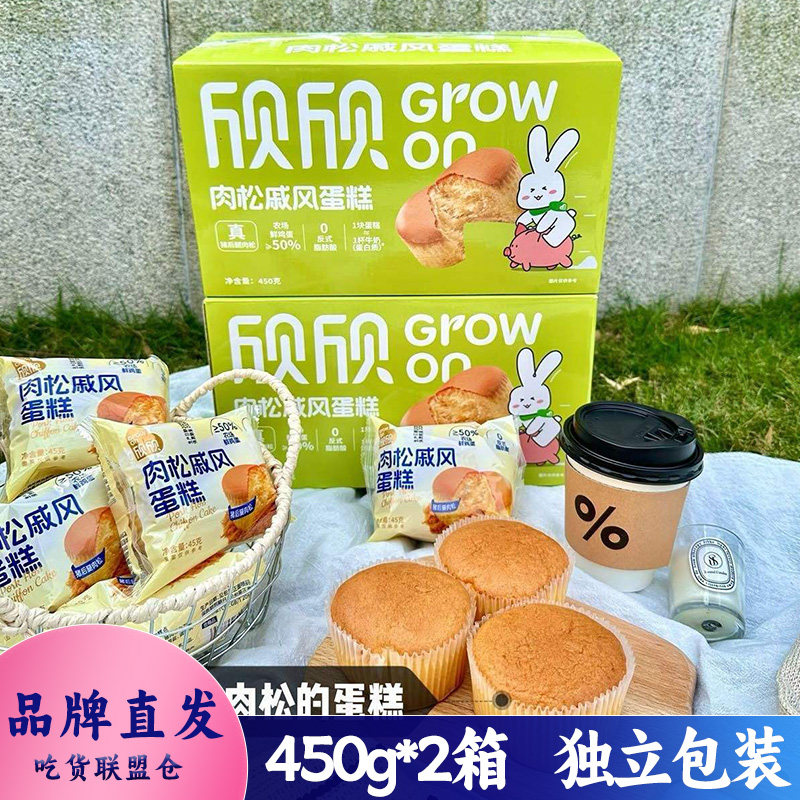 欣欣肉松戚风蛋糕450g装
