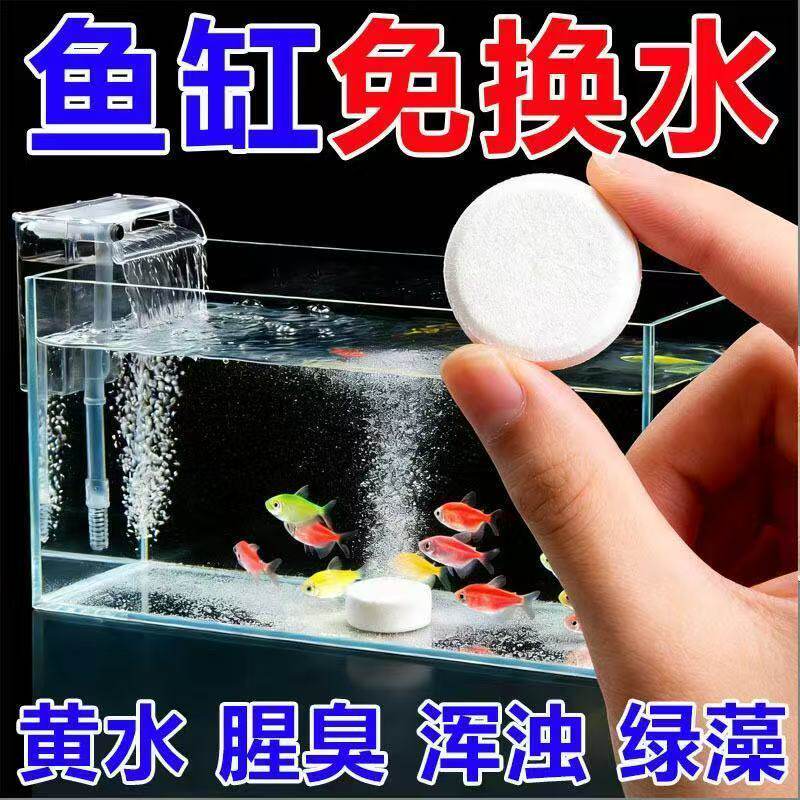 不用刮缸】鱼缸净水片去浑水立清图片