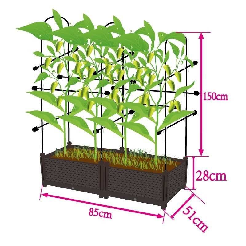 菜园子农作物植物支撑架箱子爬藤种菜盆屋顶凉台花槽室外架楼房