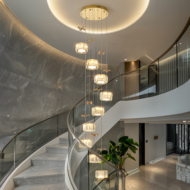 楼梯吊灯复式别墅挑空2025