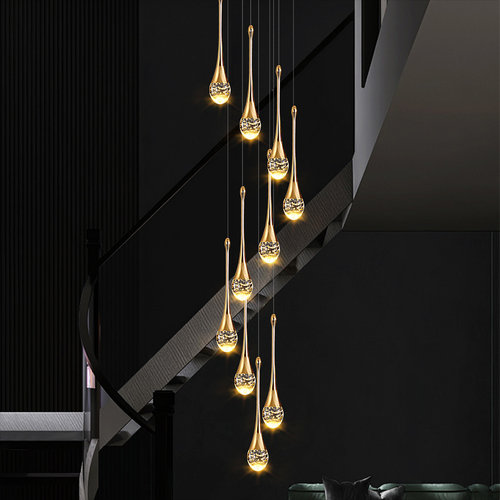 水滴楼梯吊灯大吊灯欧丽优